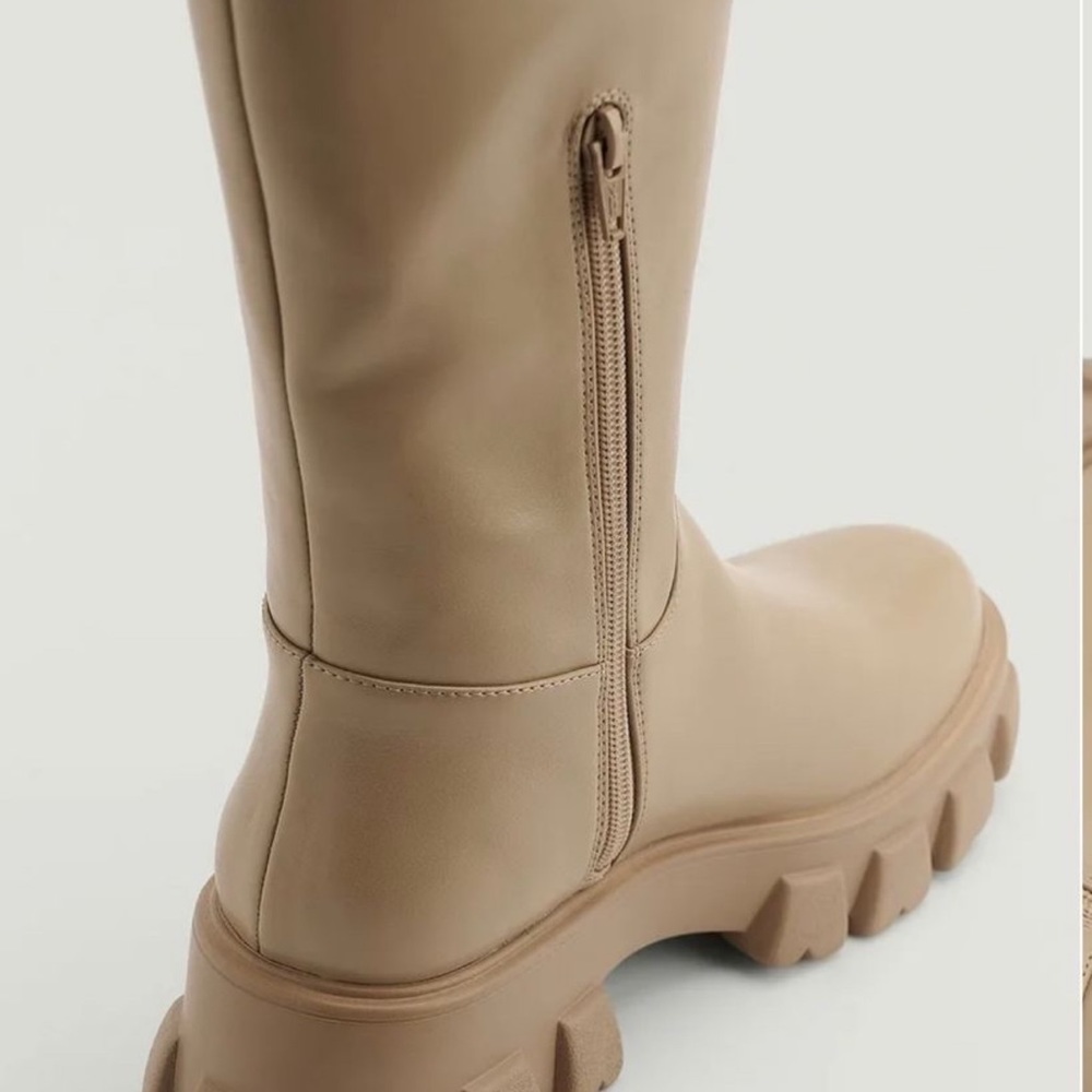 NA-KD NWT Recycled Profile Sole Shaft Boots